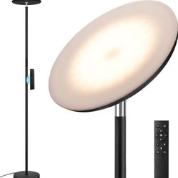 40W/2400LM Sky Torchiere Standing Lamp, Fully Dimmable, 3 Color Temperatures