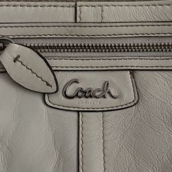 Coach White Wrist Purse