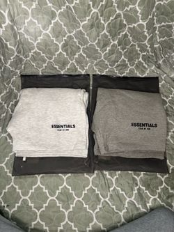 Light Oatmeal grey and reg Grey Essential Shorts