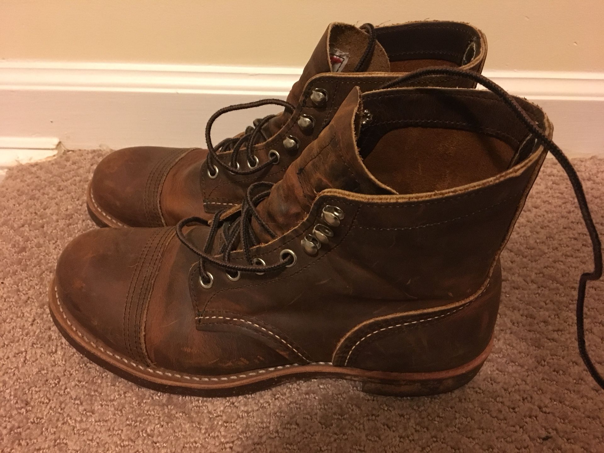 Red Wing Iron Ranger boots size 7D