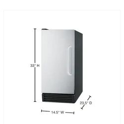 Summit Appliance 50 lbs.Built-In lce Maker in
Stainless Steel,ADA Compliant