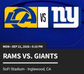 New York Giants at Los Angeles Rams