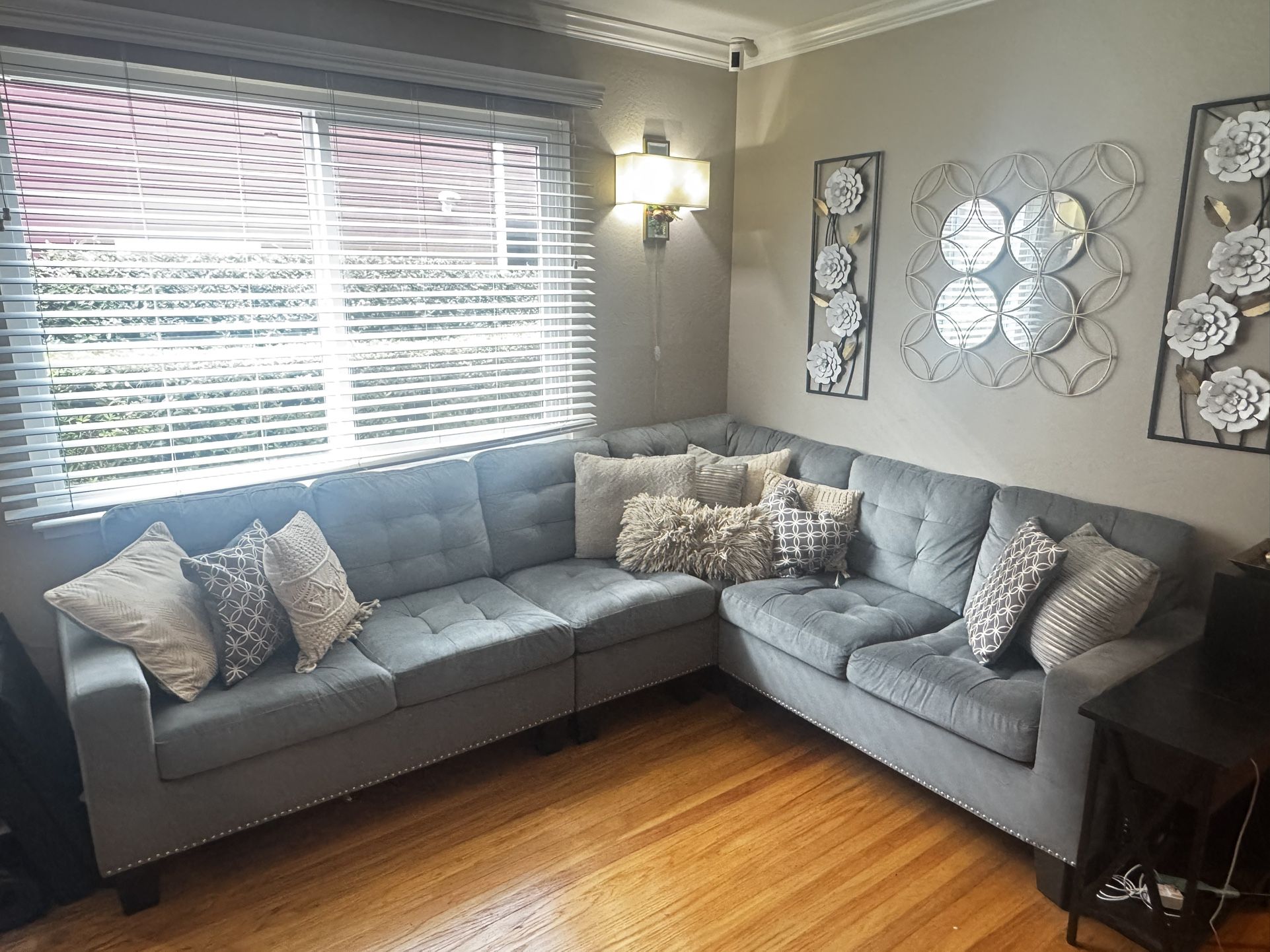 Blue/Grey Sectional Couch