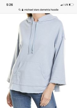 NWT Michael Stars xs raw edge french terry hoodie