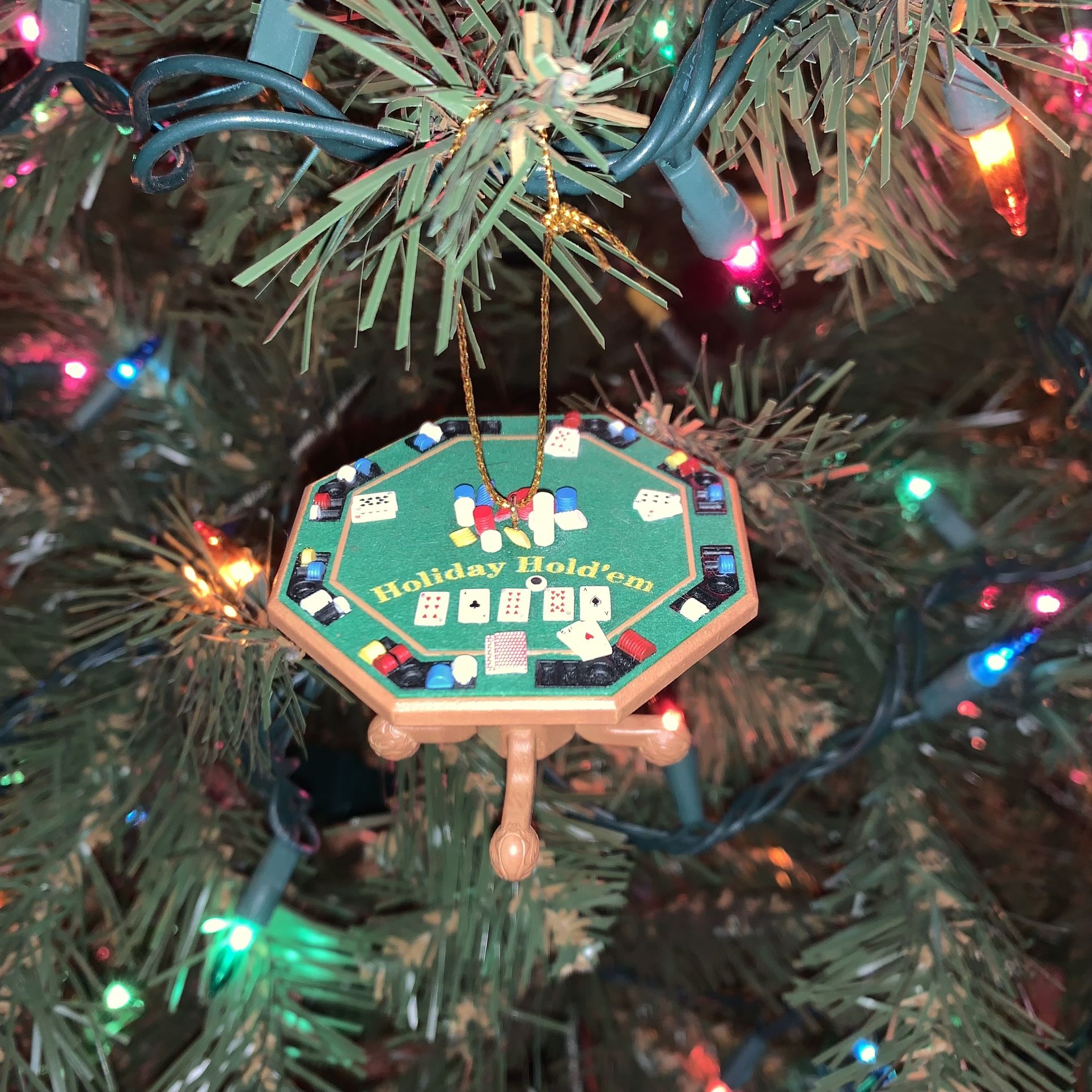 Poker Christmas Ornament 