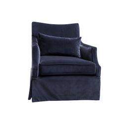 Set of Two Navy Swivel Chairs – Fair Condition
