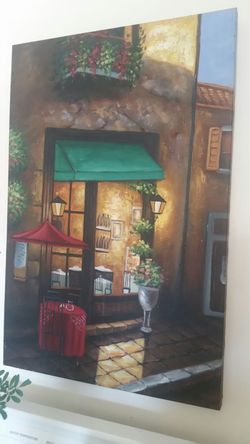 Coffee shop canvas frame
