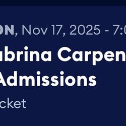 Sabrina Carpenter 11/17 MONDAY 