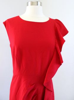 CALVIN KLEIN, Hot Red Sleeveless Dress, Size 2