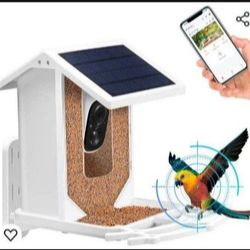 Smart Bird Feeder Camera, AI Identify Bird Species, Auto Capture Bird Videos, Bird Feeder with Camera Solar Power, 1080P HD Video