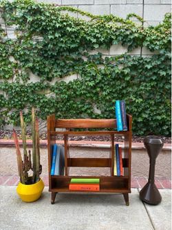 1960s Vintage Mid Century Modern Encyclopedia bookcase