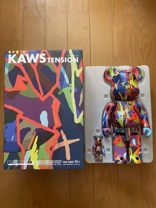Bearbrick Kaws Tension 400% and 100%