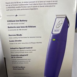 Oster Professional Cordless Finisher Animal Trimmer with Rechargeable Battery, Blue