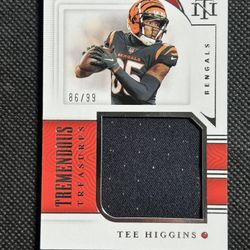 2021 Panini National Treasures Tremendous Treasures SP /99 #TT-TH Tee Higgins   Nm-mint or better