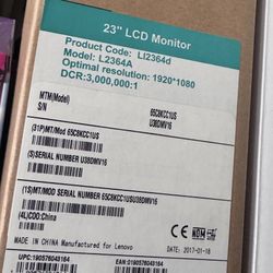 Lenovo 23” LCD Monitor – 1080p, Barely Used, with Original Box