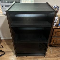 Media cabinet storage shelf organizer