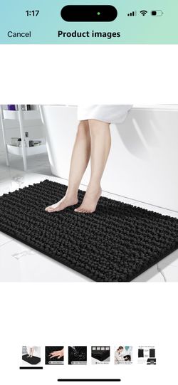 Luxury Bathroom Rug Mat 24x17, Extra Soft & Absorbent Bath Rugs, Non-Slip Plush Shaggy Bath Carpet,