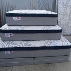 Queen Size Pillow Top Mattress 12"     New Mattress.    All Sizes Available 