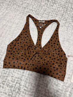 Cheetah print sports bra