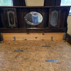 Vintage, Midcentury California King Waterbed Frame And Headboard 
