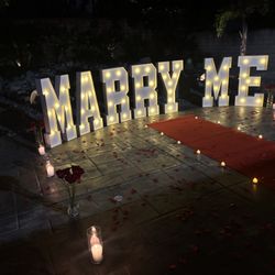 Light Marry Me Letters