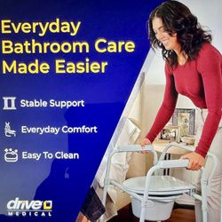 Folding Steel Bedside Commode Chair