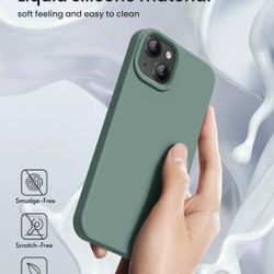 iPhone 15 Case, Silicone Phone Case [Military Grade Drop Protection] [Anti-Scratch Microfiber Lining] Silicone Ultra Slim Cover Shockproof Phone Cases