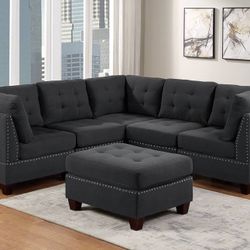 6pcs Sectional Sofa w/ottoman