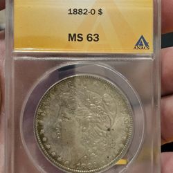 1882 O Morgan Silver Dollar MS 63