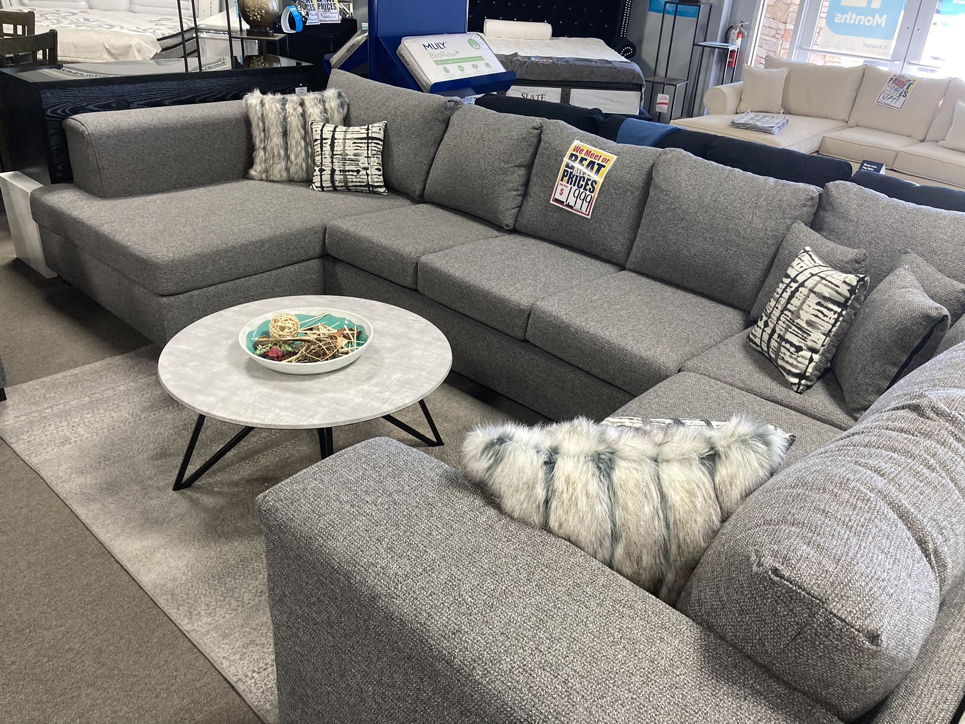 $1999 Gray Sectional Floor Model Sale 🤎