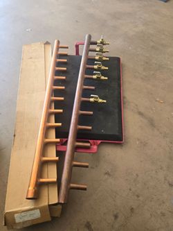 1" header X 12- 1/2" branches copper