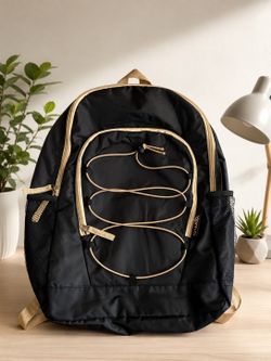 Black Backpack – Lightweight School/  Travel Backpack