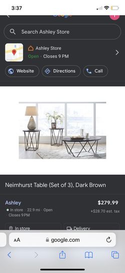 Ashley Store Niemhurst Table Set 3