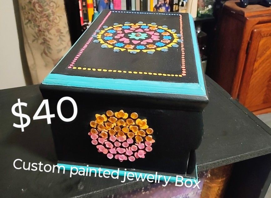 Custom Painted Jewelry Box