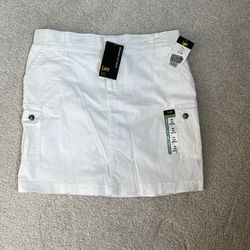 White Lee Skort Size 12
