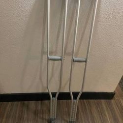 Crutches, (5’10” To 6’6” ), (5’2” to 5’10”) Crutch Height Underarm Crutches Aluminum