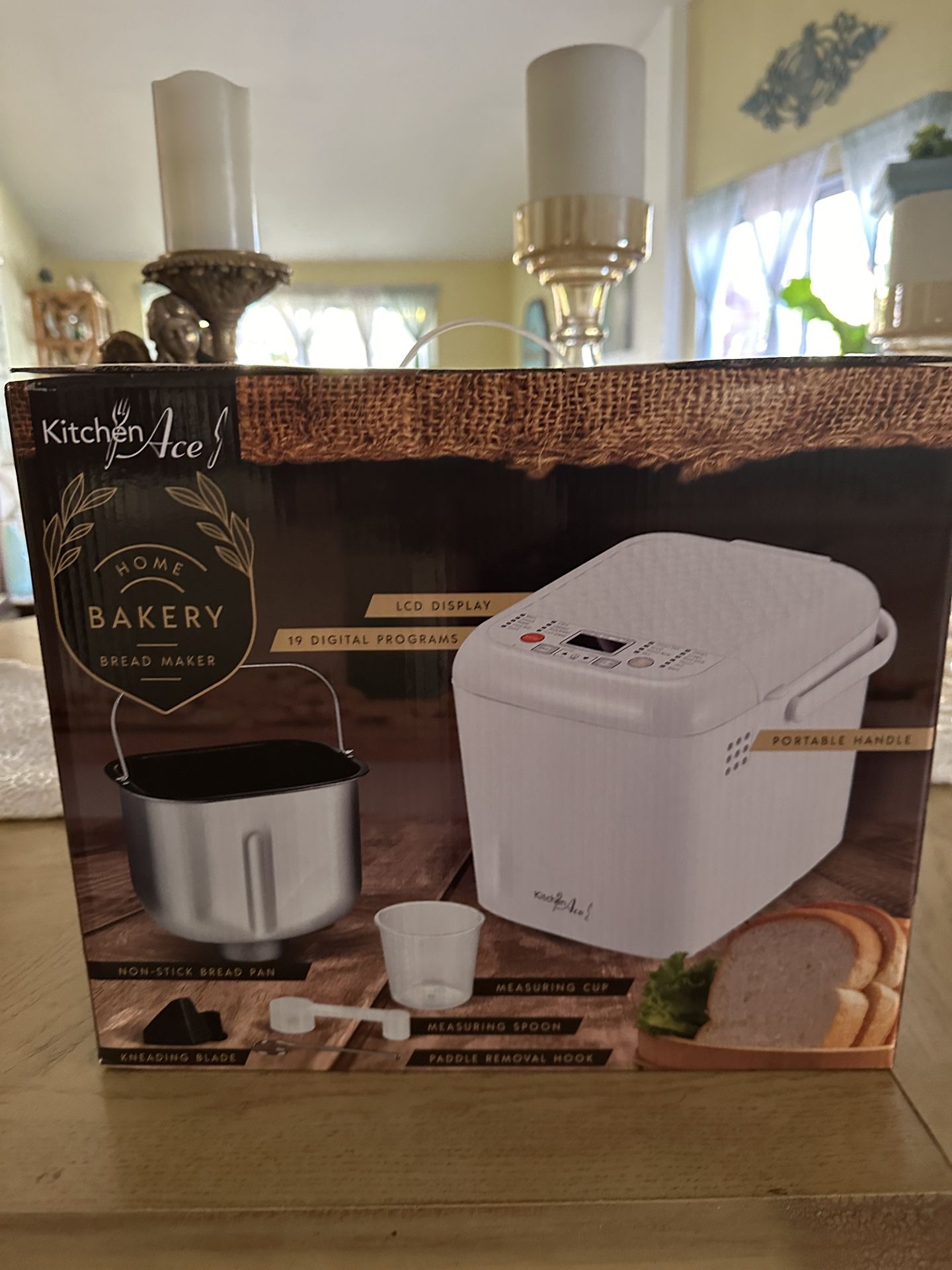 Kitchen Ace Home Bakery Bread Maker Brand New . 19 Digital Timers Small And Large Loaves 