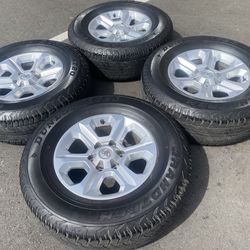 Factory 17” 6 lug Toyota rims & tires ~
