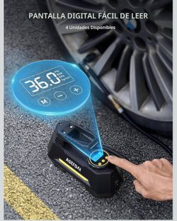 Tire inflator, portable air compressor, air pump for car tires, car accessories, 12V DC automatic pump with pressure gauge
