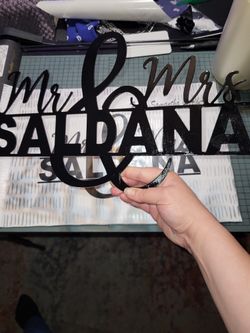 Custom made mr.& mrs. sign