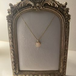 Pink Heart Charm Necklace 