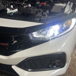 H1 LED Headlight Bulb, 10000 Lumens Super Bright LED Headlights Conversion Kit 6000K Glacier White 