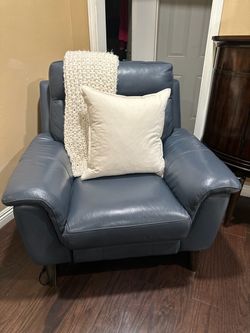 Comfortable leather couch.