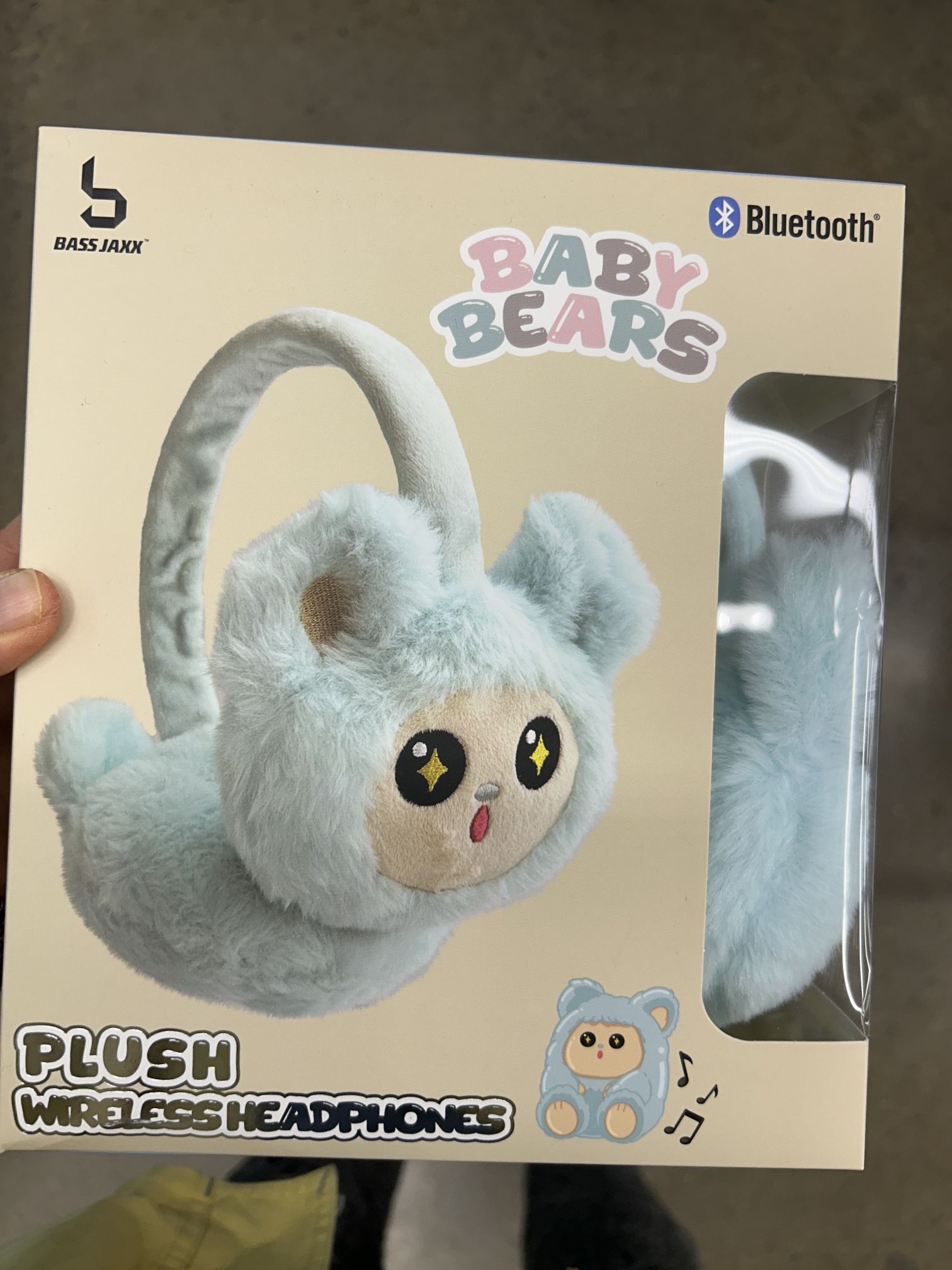 NWT Baby Bears Plush Bluetooth Wireless Headphones