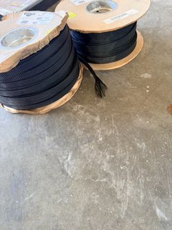 Flexo PET Black Braided Cable Sleeving Spools