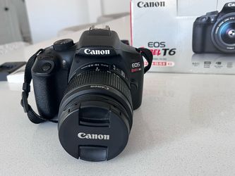 Canon EOS Rebel T6 DSLR + 18-55mm IS II Lens, Original Box, Excellent Condition
