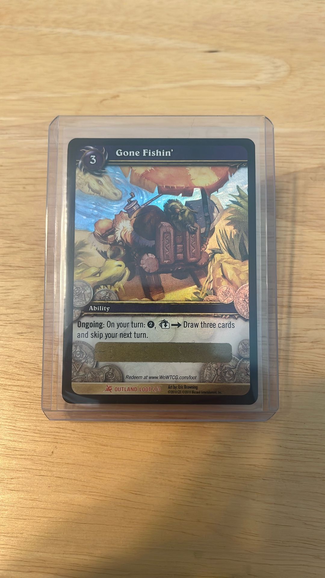 Gone Fishin’ - World Of Warcraft TCG Loot Card - Unscratched