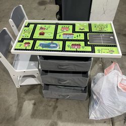Kids Play Table with 2 Chairs