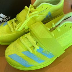 Adidas adizero tj/pv spikes lime green size 9