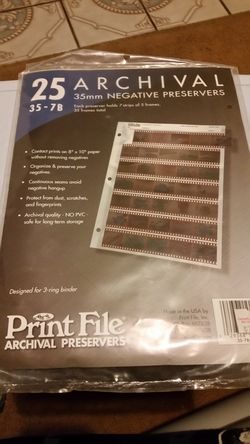Archival negative preservers